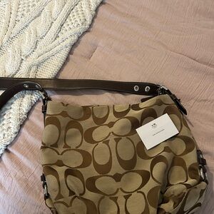 Coach Brown and Tan Crossbody Bag